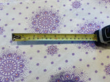 Lilac On White Print on Cotton Chambray