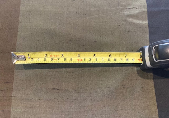 Black / Olive/ Green Broad Stripe on Silk Dupion