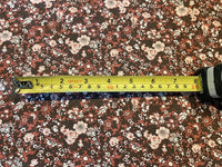 Mink on Rust Flower Print on Cotton Poplin