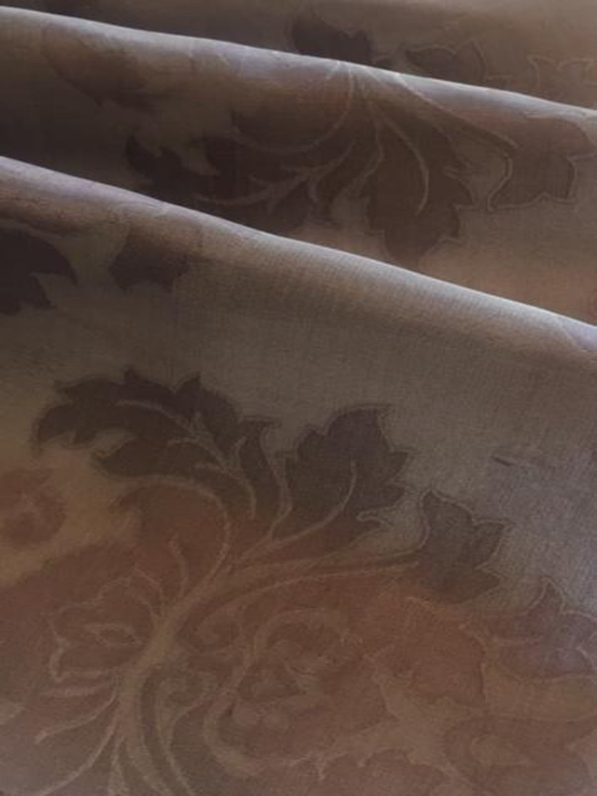 Mink Irrdescent Jacquard on Silk Organza