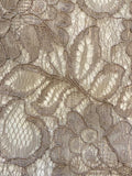 Mink Corded Lace with Scalloped Edge
