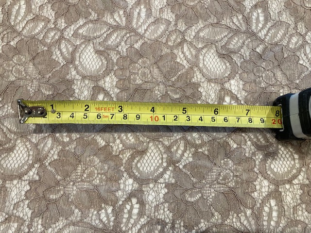 Mink Corded Lace with Scalloped Edge