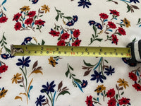 Multi Country Flowers on White Blouse Weight