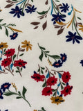 Multi Country Flowers on White Blouse Weight