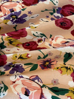 Multi Roses on Nude Cotton Lawn