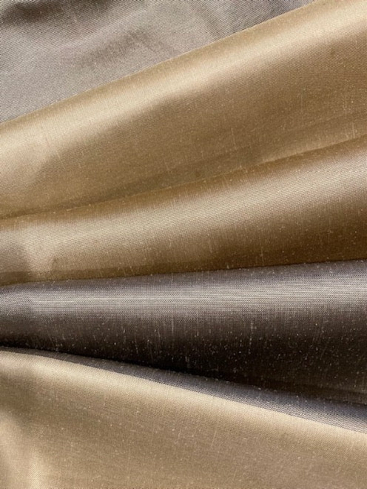 Multi Gold Stripe Silk Dupion