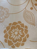 Mustard Trailing Flower Jacquard Furnishing