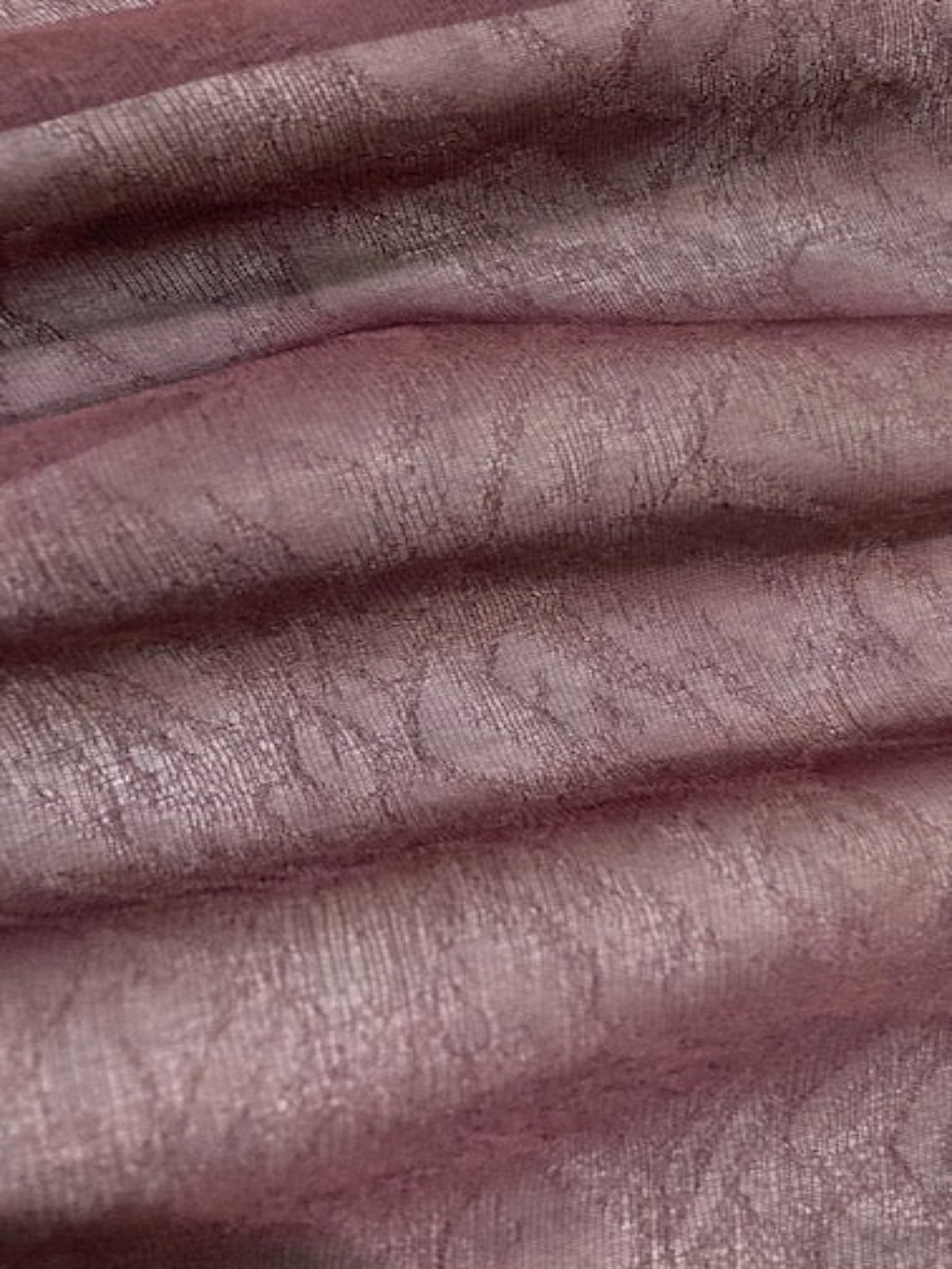 Navy on Burgundy Woven Georgette Jacquard