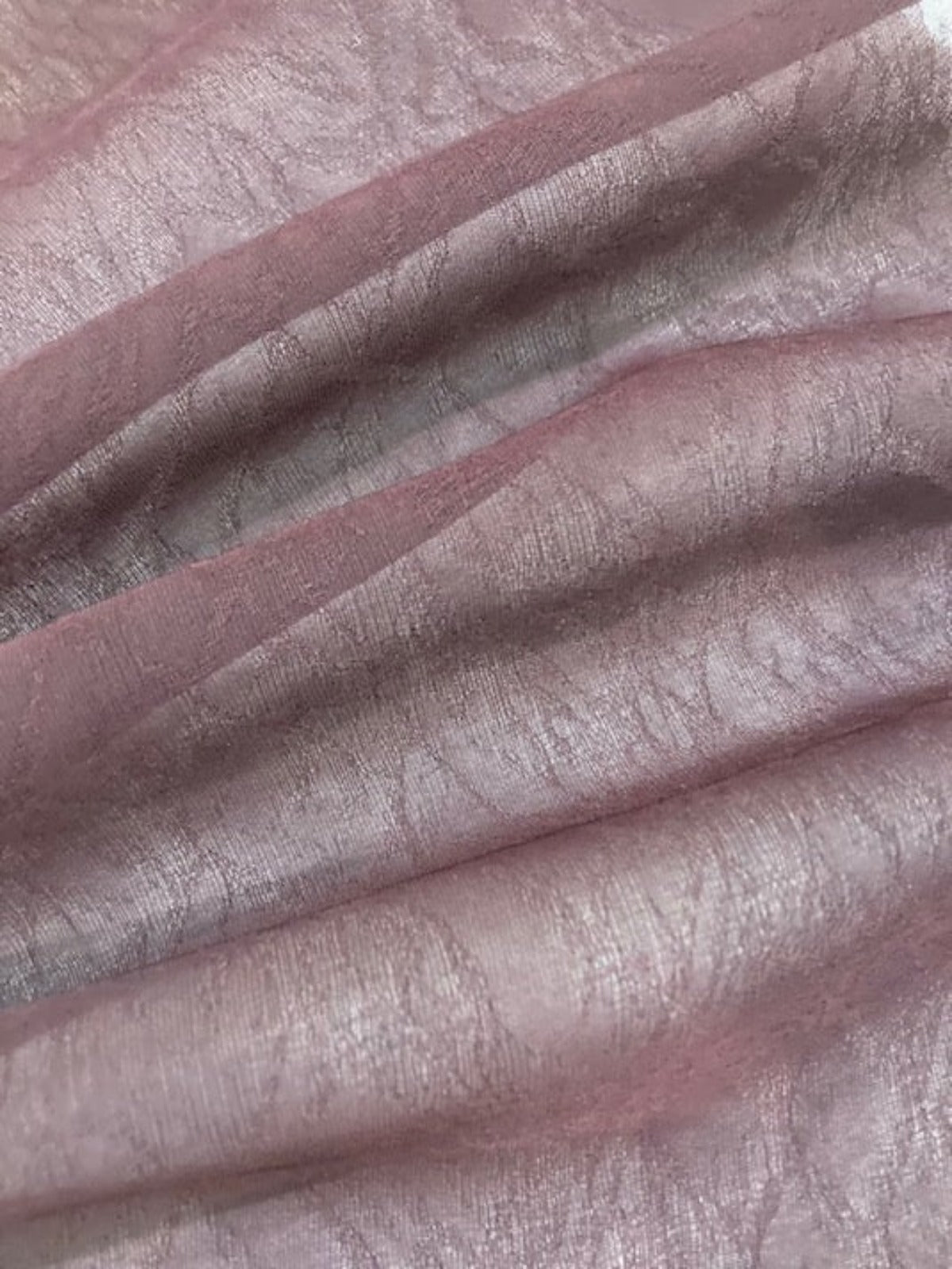 Navy on Burgundy Woven Georgette Jacquard