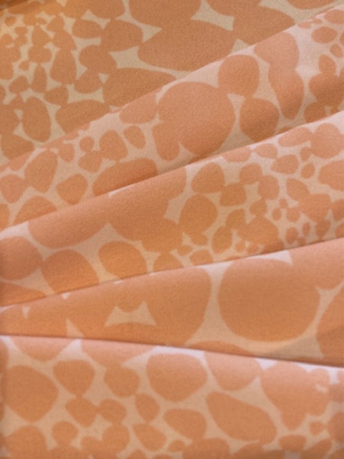 Nude Blossom Bubbles on Ivory Crepe