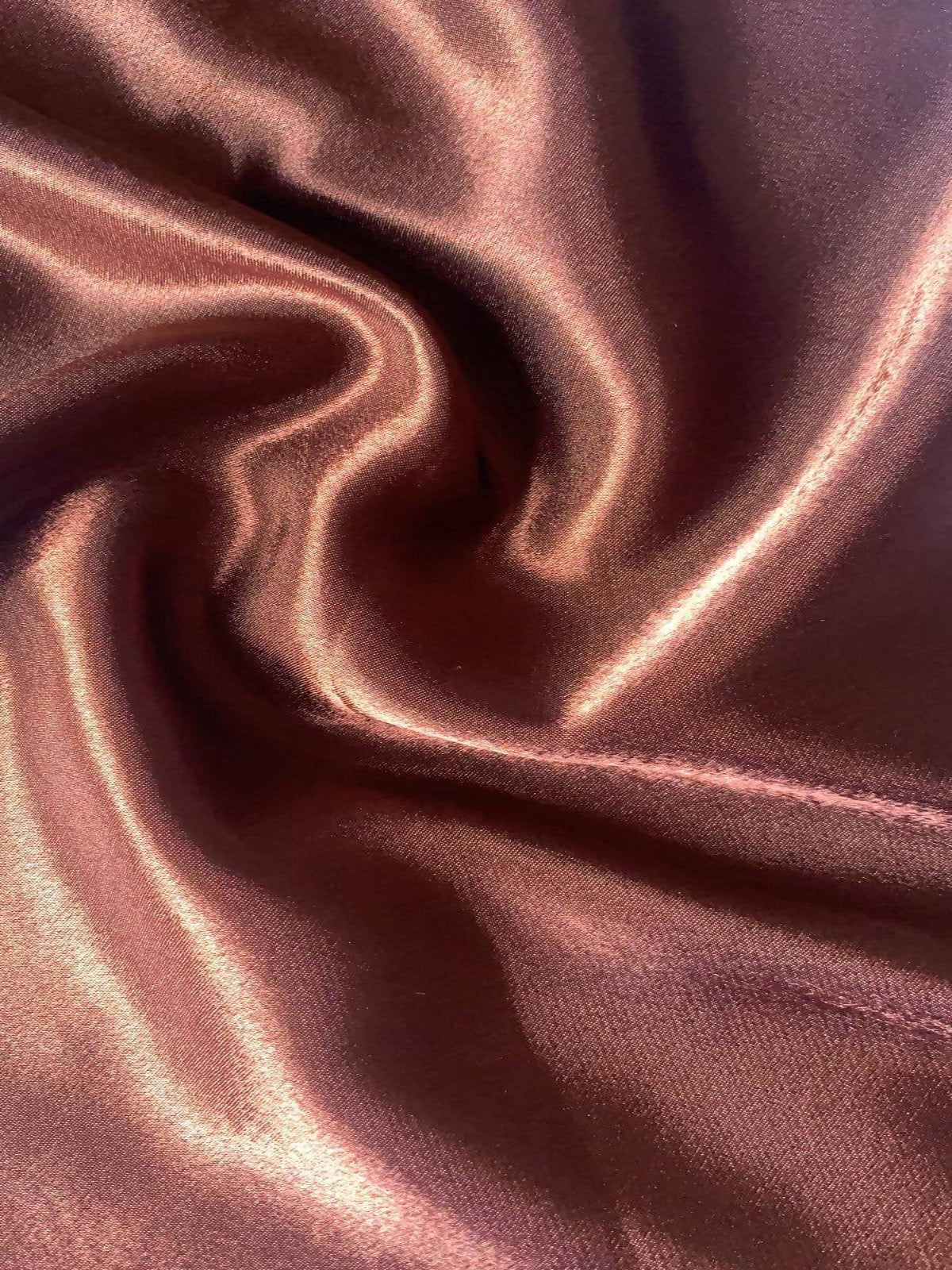Bronze Satin Backed Crepe - Deadstock fabric on AmoThreads