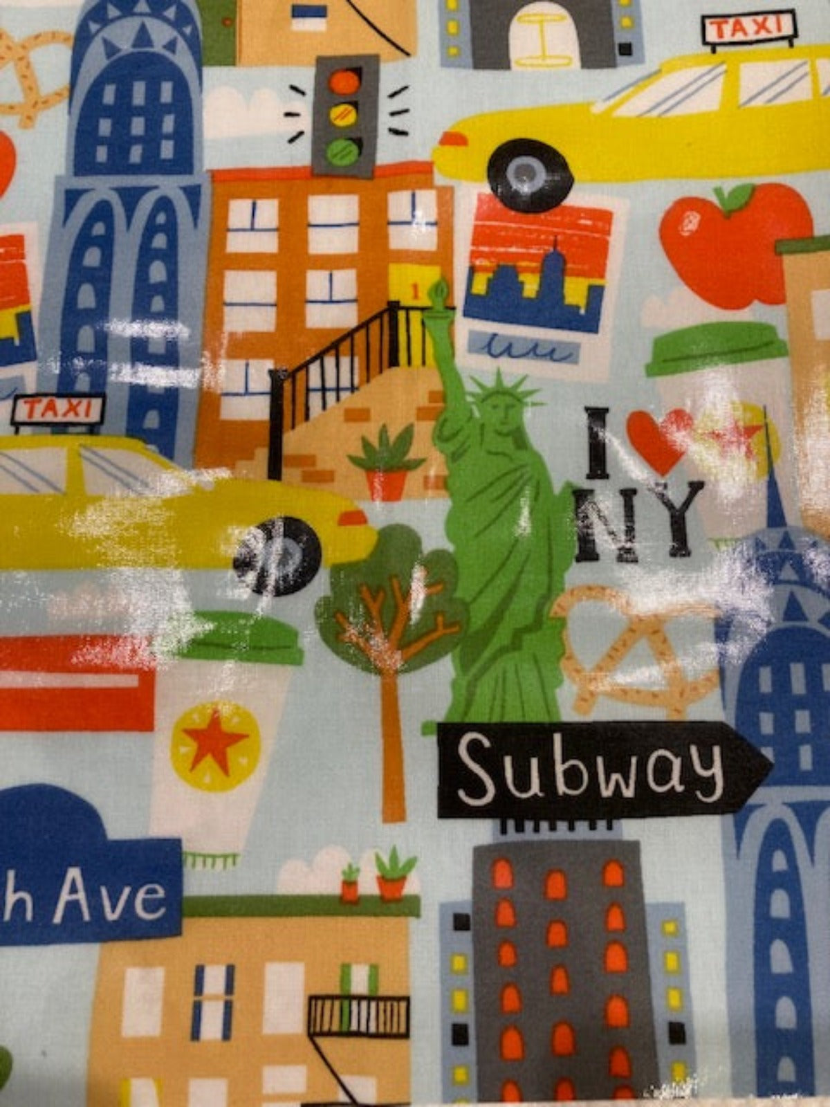 New York Theme PVC Coated Cotton