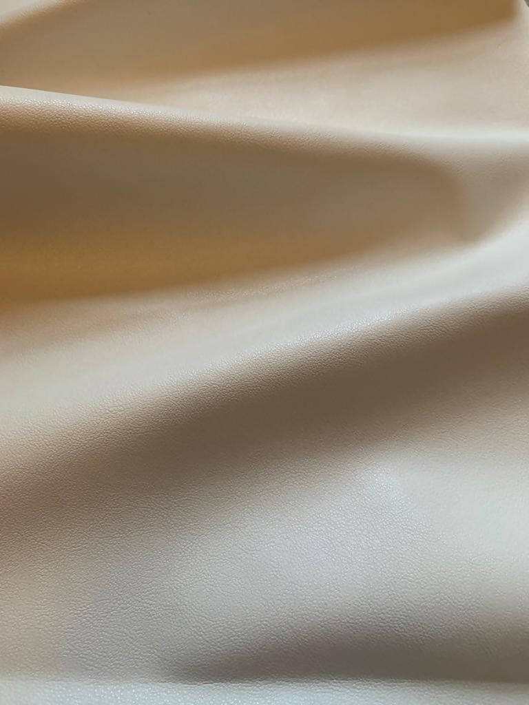 Ivory faux leather - Deadstock fabric on AmoThreads