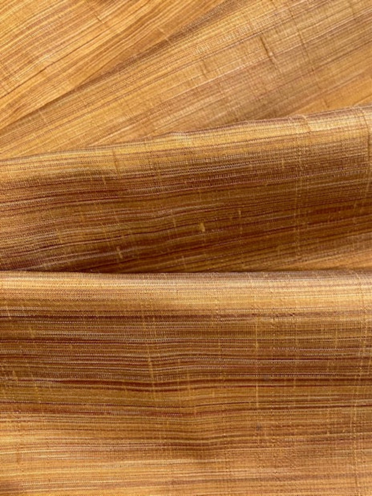 Orange/Gold Yarn Dyed Silk Dupion