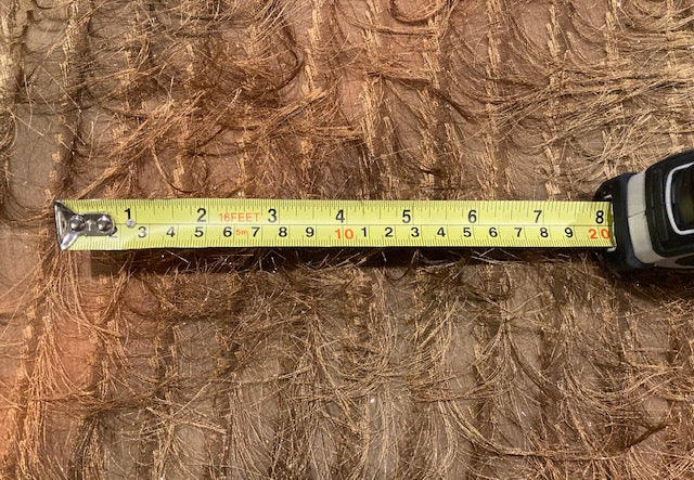 Burnt Orange Diagonally Running Tassels with Overprint