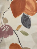 Orange/Multi Large Flower Cotton Furnishing