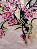 Gold Red Orchid Flower on Pink Burn Out