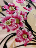 Gold Red Orchid Flower on Pink Burn Out