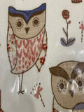 Owls on PVC Coated Cotton