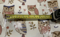 Owls on PVC Coated Cotton