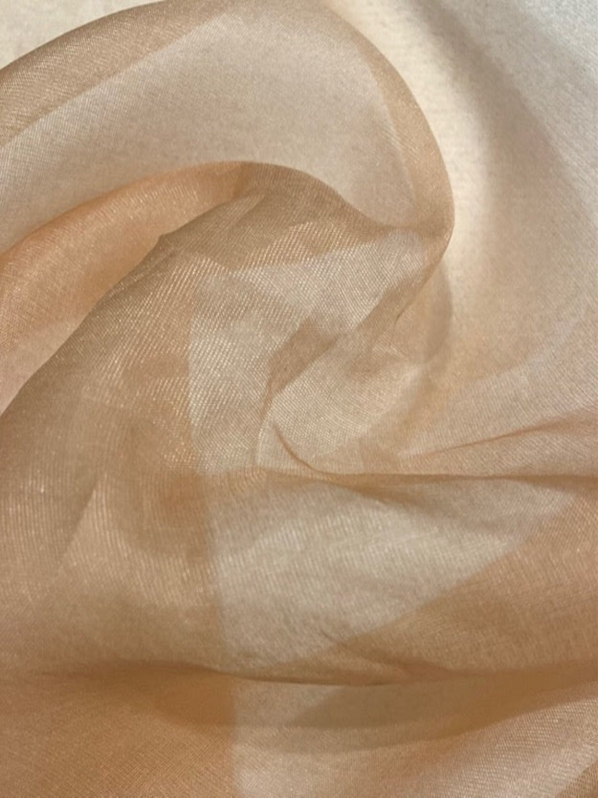 Peach Silk Organza