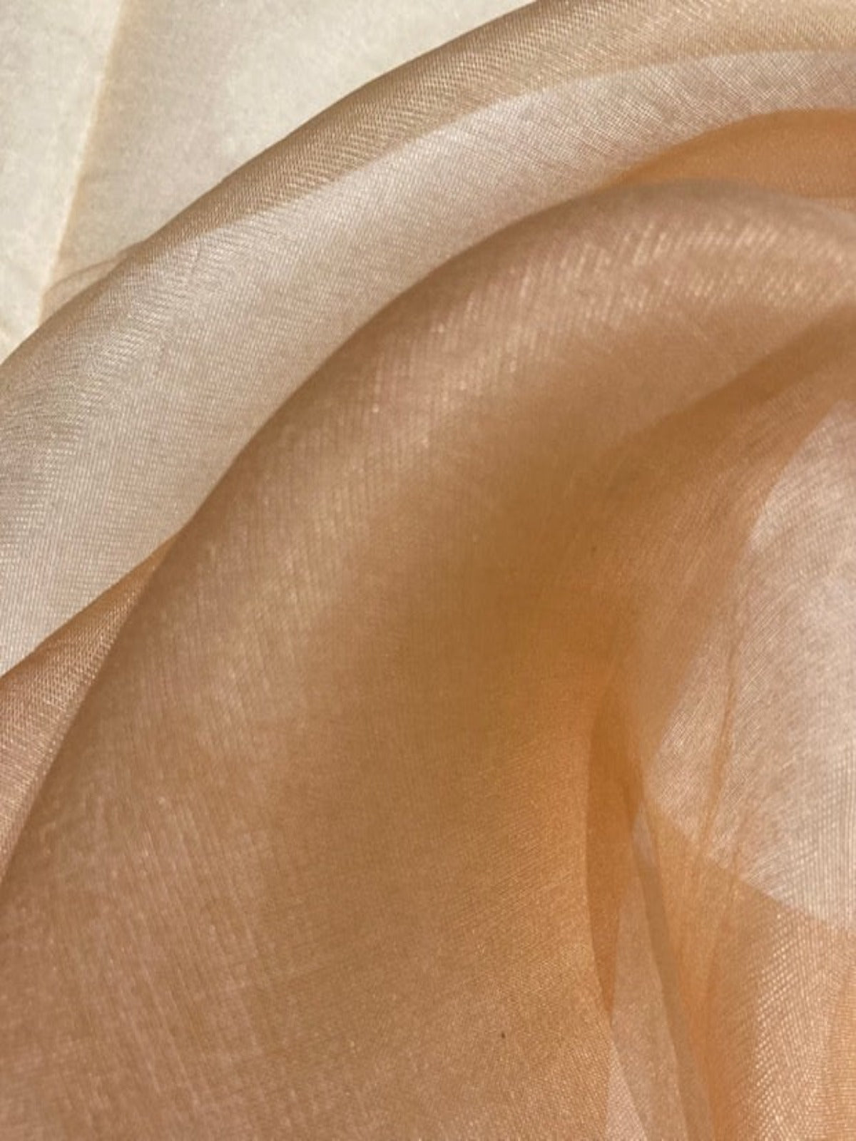 Peach Silk Organza