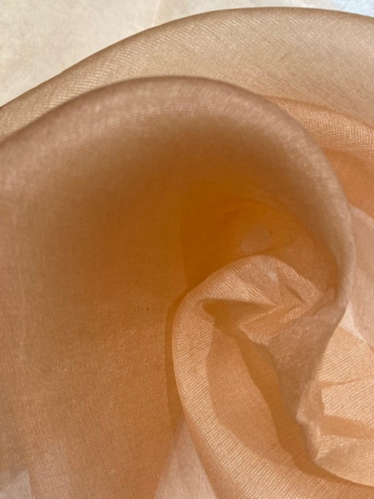 Peach Silk Organza