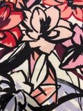 Red & Violet Broad Brushstroke Flowers on Jersey