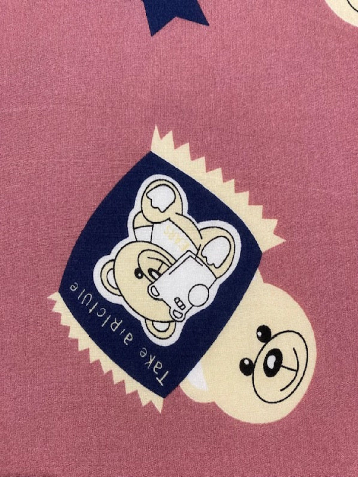 Bears Print on Dark Pink Viscose – Fun & Fashionable