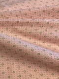 Circle and Dash on Pink Cotton Poplin