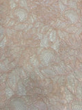 Pink Corded Lace with Scalloped Edge
