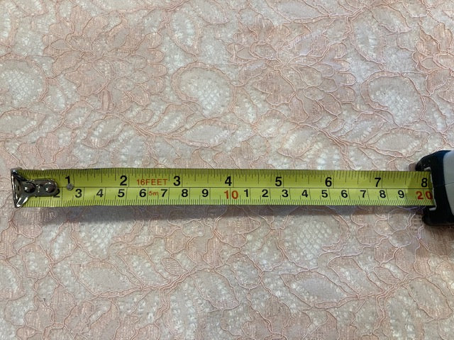 Pink Corded Lace with Scalloped Edge