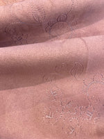 Dusty Pink Double Sided Suede with Embroidery