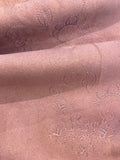 Dusty Pink Double Sided Suede with Embroidery