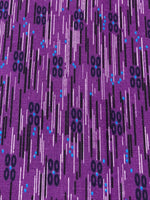 Purple Dash and Circle Print on Cotton Poplin