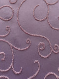 Purple Mauve Satin backed Faille with Glitter Embellishment