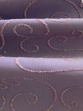 Purple Mauve Satin backed Faille with Glitter Embellishment