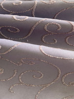 Purple Mauve Satin backed Faille with Glitter Embellishment