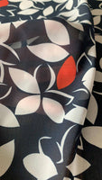 Orange highlight print on Chiffon - Deadstock fabric on AmoThreads