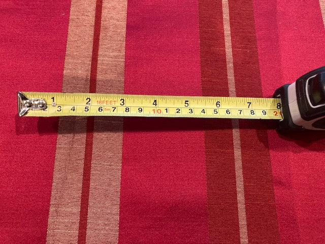 Cherry Red Satin Stripe Furnishing