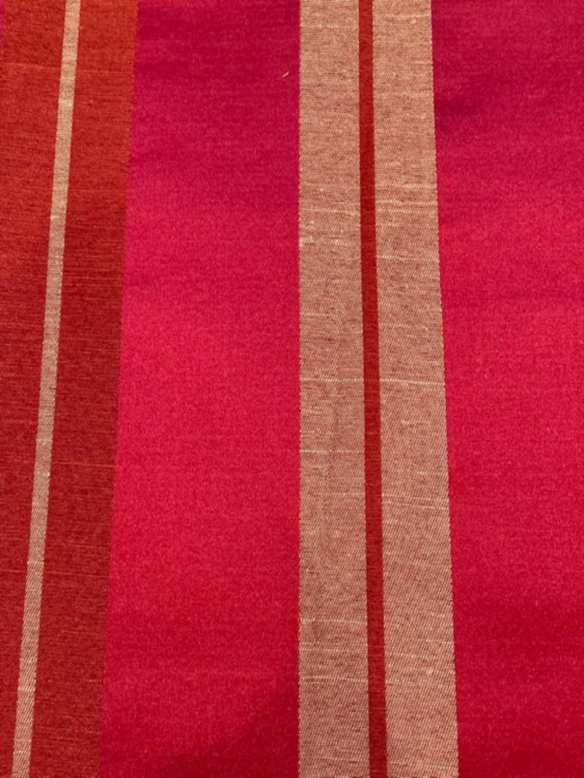 Cherry Red Satin Stripe Furnishing