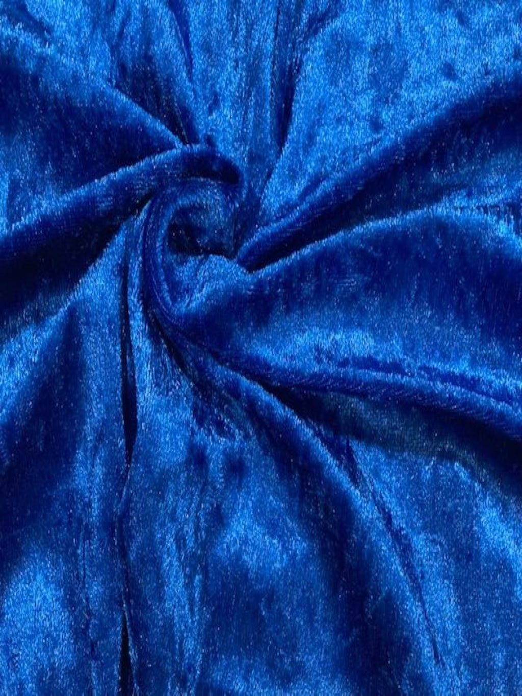 Royal Blue Crushed Stretch Velvet Fabric 145cm – Soft Velvet for Dress ...
