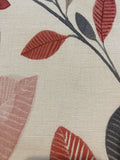 Grey / Rust Leaf Cotton Furnishing