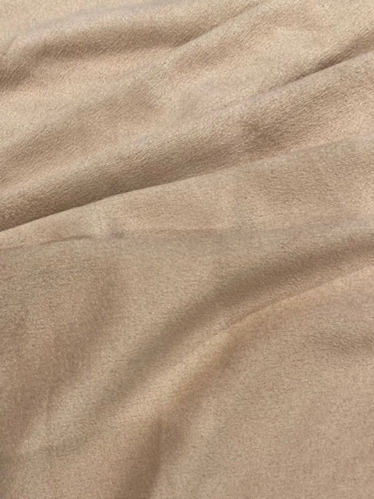 Sand Double Sided Suede with Stretch