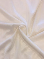Shiny & Soft Ivory Satin Knit with one way stretch - Deadstock fabric on AmoThreads