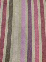 Violet/Wine Woven Stripes on Silver Grey Silk Mix