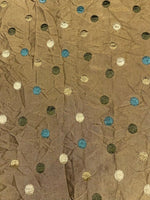 Embroidered Spots on Crushed Taffeta