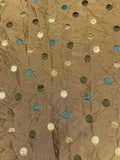 Embroidered Spots on Crushed Taffeta