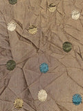 Embroidered Spots on Crushed Taffeta