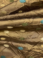 Embroidered Spots on Crushed Taffeta